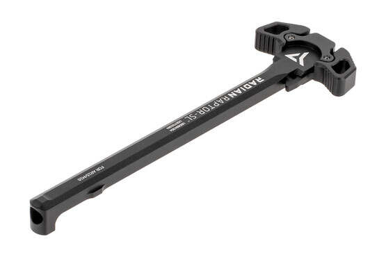The Radian Raptor-SL AR-15 charging handle features textured latches with a durable locking mechanism